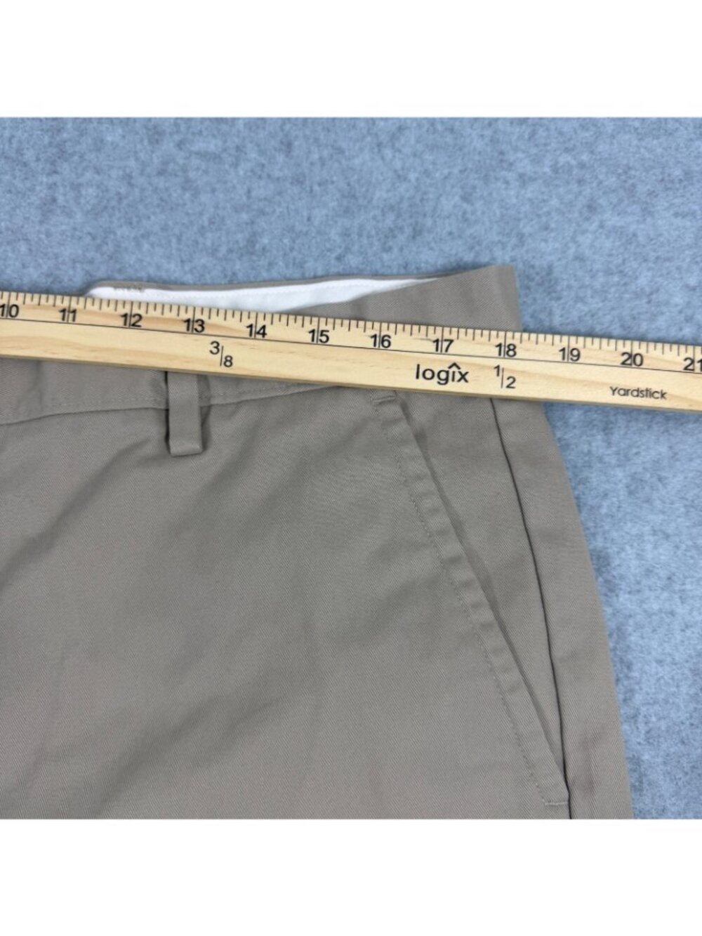 Dockers Classic Fit Men’s Khaki Pants 38x30 Beige Flat Front Chino Cotton Blend - Picture 6 of 9